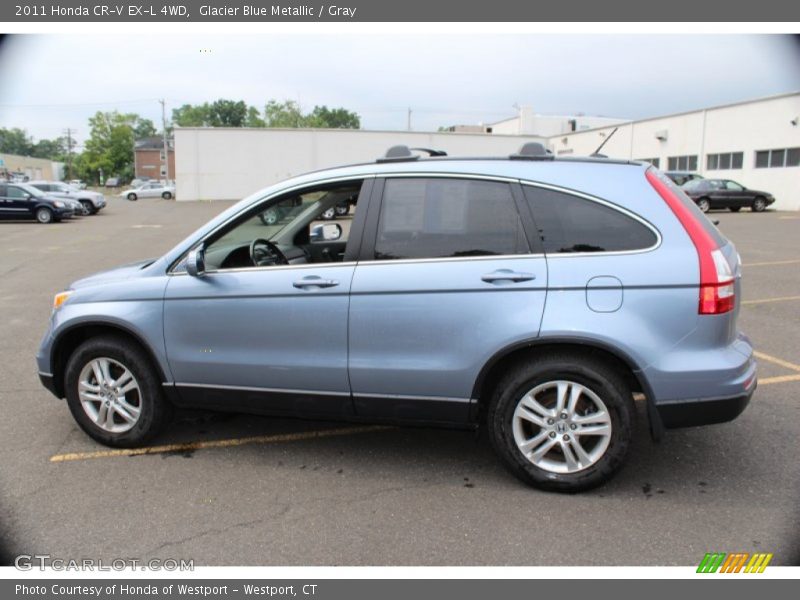 Glacier Blue Metallic / Gray 2011 Honda CR-V EX-L 4WD