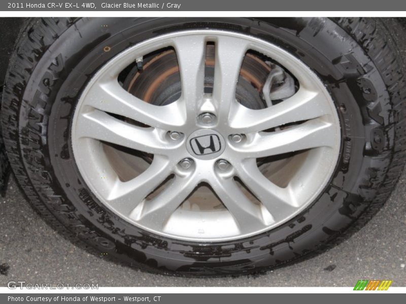 Glacier Blue Metallic / Gray 2011 Honda CR-V EX-L 4WD