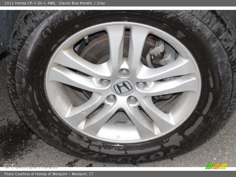 Glacier Blue Metallic / Gray 2011 Honda CR-V EX-L 4WD