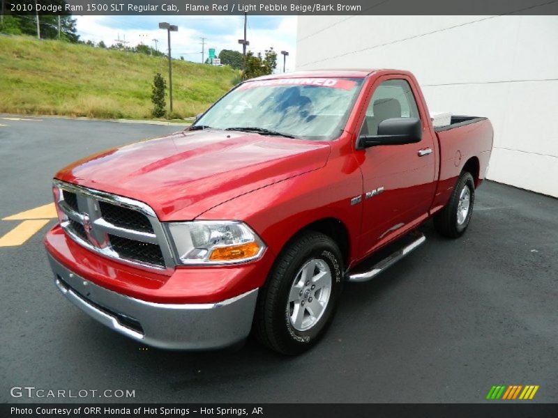 Flame Red / Light Pebble Beige/Bark Brown 2010 Dodge Ram 1500 SLT Regular Cab