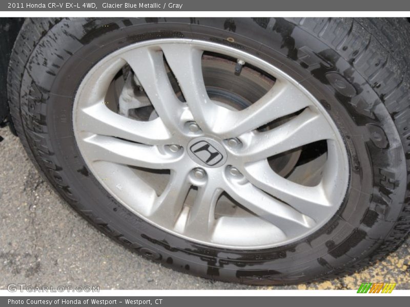 Glacier Blue Metallic / Gray 2011 Honda CR-V EX-L 4WD