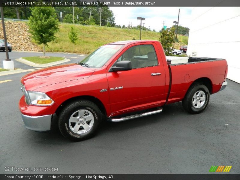 Flame Red / Light Pebble Beige/Bark Brown 2010 Dodge Ram 1500 SLT Regular Cab