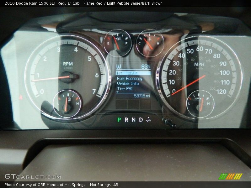 Flame Red / Light Pebble Beige/Bark Brown 2010 Dodge Ram 1500 SLT Regular Cab