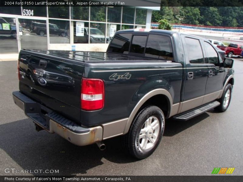 Aspen Green Metallic / Tan 2004 Ford F150 Lariat SuperCrew 4x4