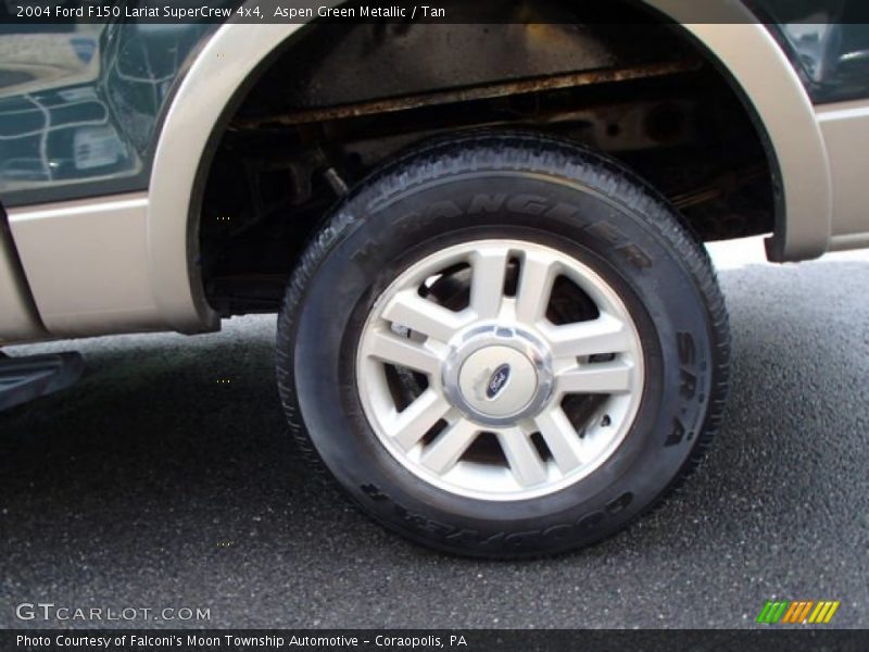 Aspen Green Metallic / Tan 2004 Ford F150 Lariat SuperCrew 4x4