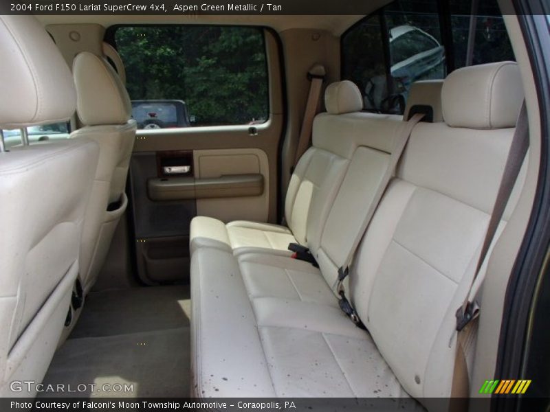 Aspen Green Metallic / Tan 2004 Ford F150 Lariat SuperCrew 4x4