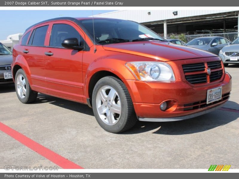 Sunburst Orange Pearl / Pastel Slate Gray 2007 Dodge Caliber SXT