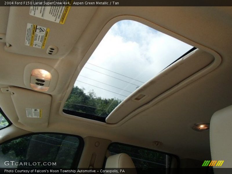 Aspen Green Metallic / Tan 2004 Ford F150 Lariat SuperCrew 4x4