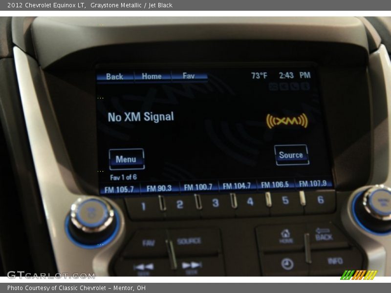 Graystone Metallic / Jet Black 2012 Chevrolet Equinox LT