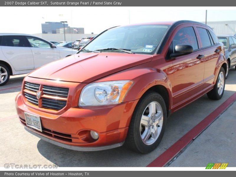 Sunburst Orange Pearl / Pastel Slate Gray 2007 Dodge Caliber SXT