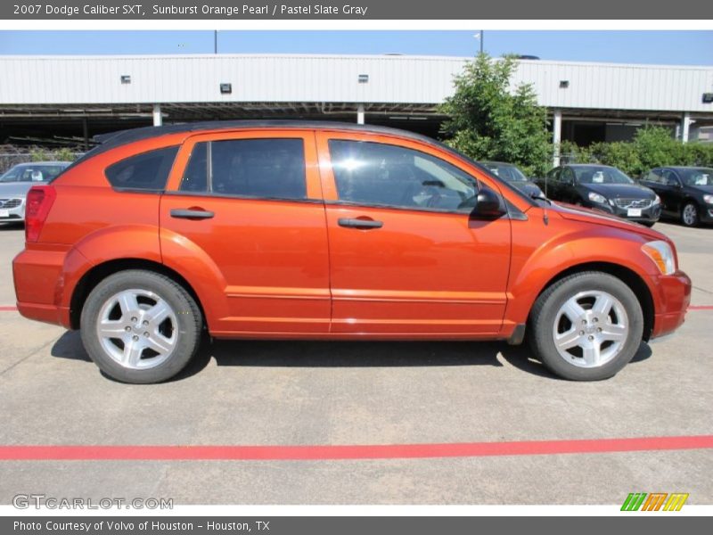 Sunburst Orange Pearl / Pastel Slate Gray 2007 Dodge Caliber SXT