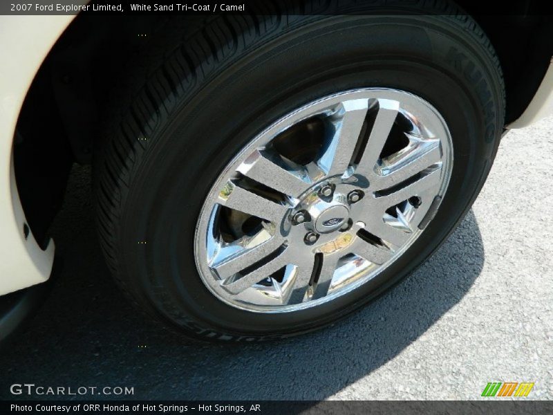 White Sand Tri-Coat / Camel 2007 Ford Explorer Limited