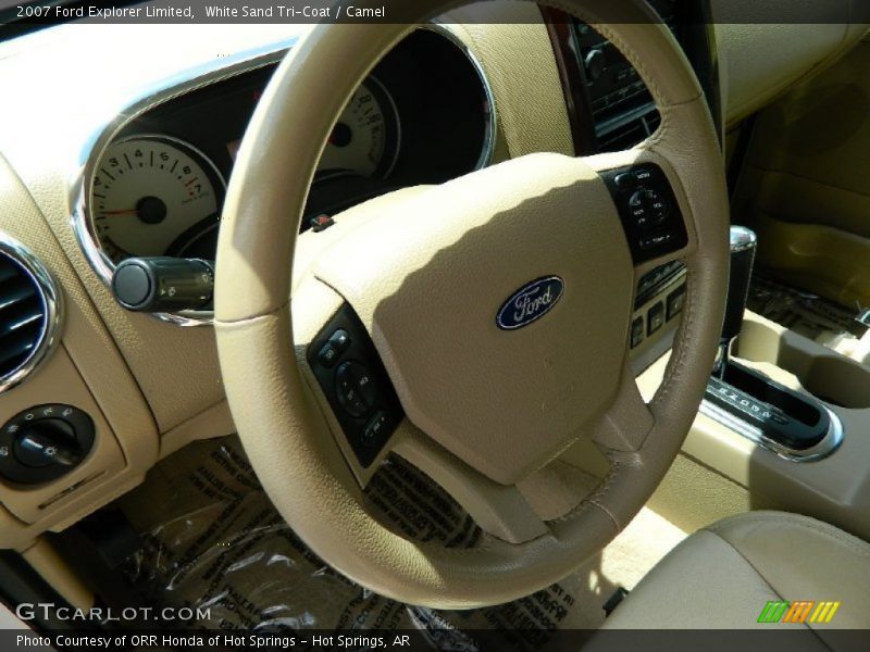 White Sand Tri-Coat / Camel 2007 Ford Explorer Limited