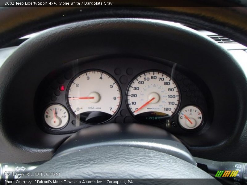 Stone White / Dark Slate Gray 2002 Jeep Liberty Sport 4x4