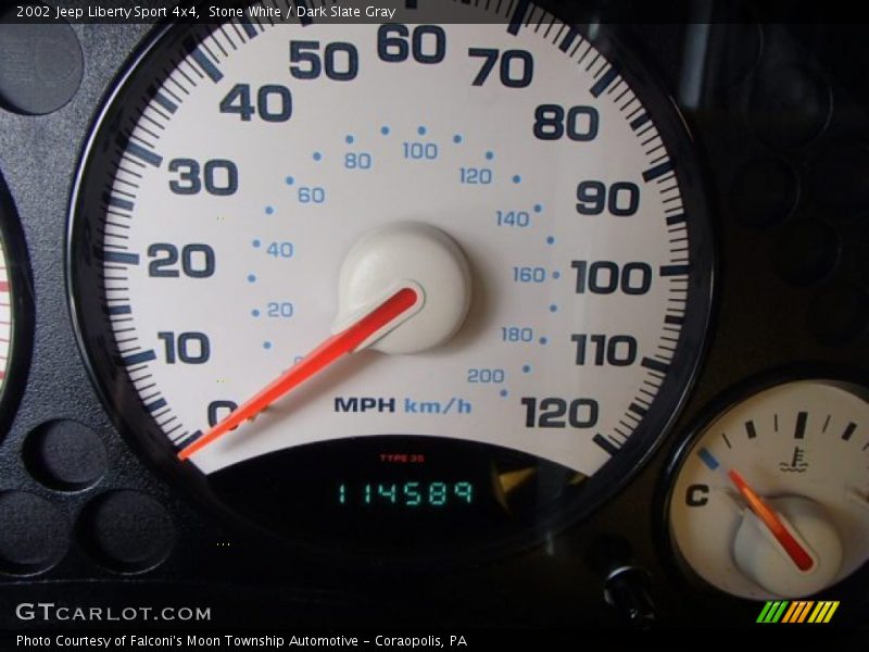 Stone White / Dark Slate Gray 2002 Jeep Liberty Sport 4x4