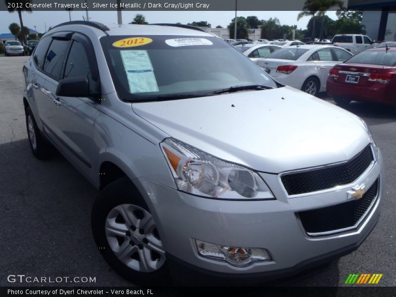 Silver Ice Metallic / Dark Gray/Light Gray 2012 Chevrolet Traverse LS