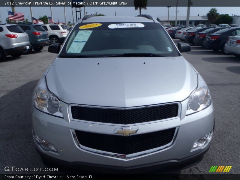 Silver Ice Metallic / Dark Gray/Light Gray 2012 Chevrolet Traverse LS