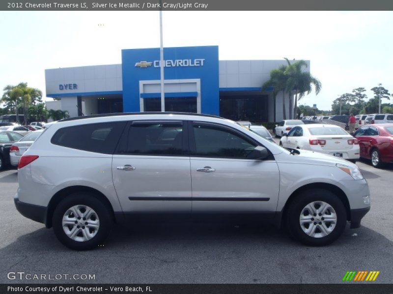 Silver Ice Metallic / Dark Gray/Light Gray 2012 Chevrolet Traverse LS