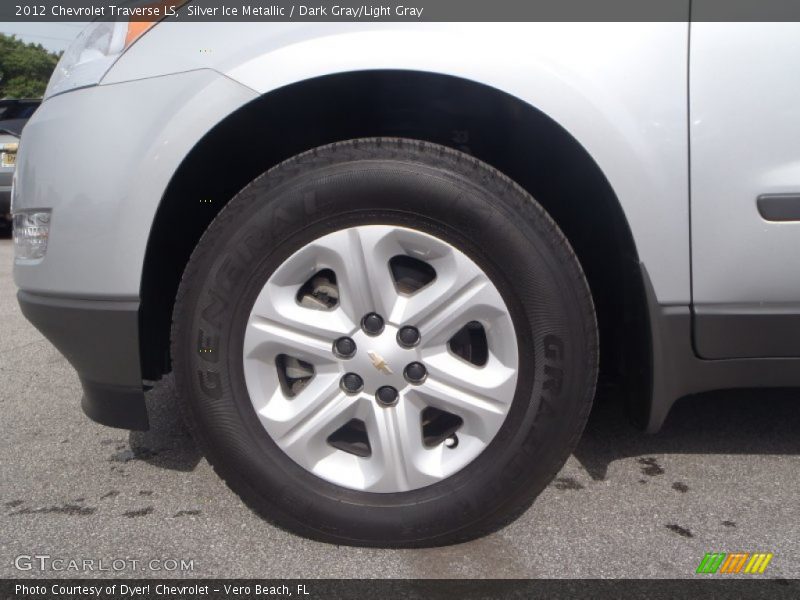 Silver Ice Metallic / Dark Gray/Light Gray 2012 Chevrolet Traverse LS