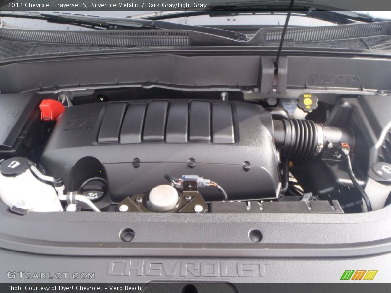 Silver Ice Metallic / Dark Gray/Light Gray 2012 Chevrolet Traverse LS