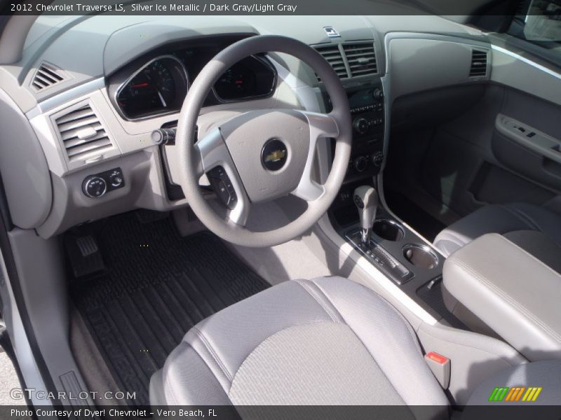 Silver Ice Metallic / Dark Gray/Light Gray 2012 Chevrolet Traverse LS