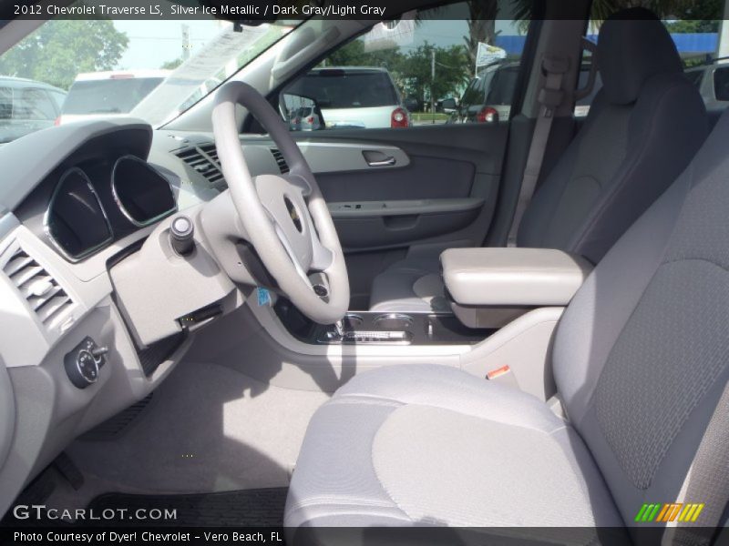 Silver Ice Metallic / Dark Gray/Light Gray 2012 Chevrolet Traverse LS