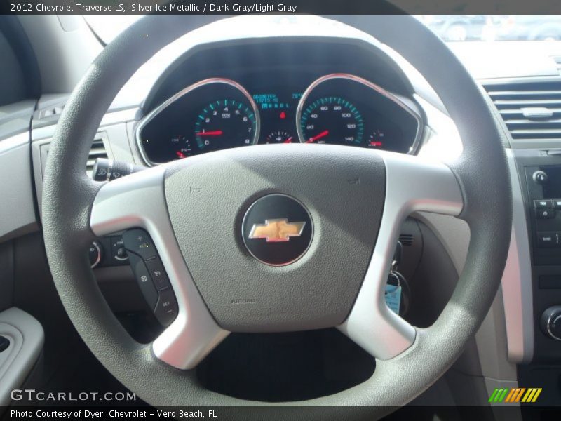 Silver Ice Metallic / Dark Gray/Light Gray 2012 Chevrolet Traverse LS