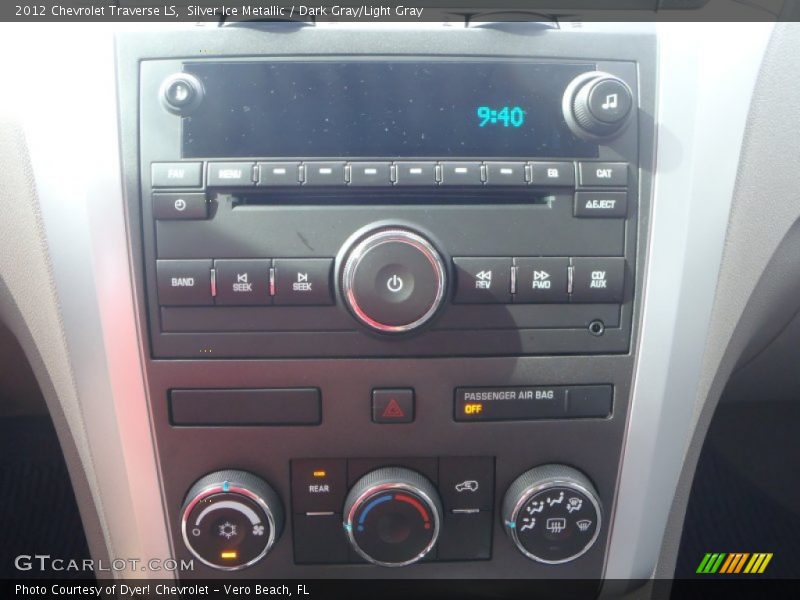 Silver Ice Metallic / Dark Gray/Light Gray 2012 Chevrolet Traverse LS