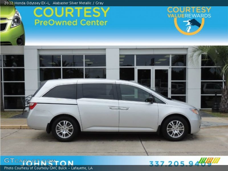 Alabaster Silver Metallic / Gray 2012 Honda Odyssey EX-L