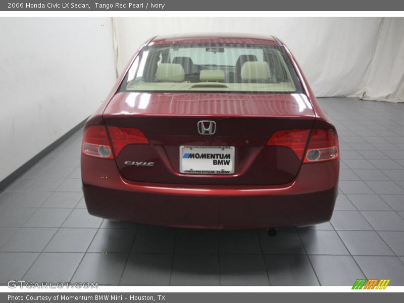 Tango Red Pearl / Ivory 2006 Honda Civic LX Sedan