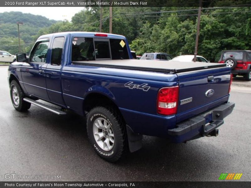 Vista Blue Metallic / Medium Dark Flint 2010 Ford Ranger XLT SuperCab 4x4