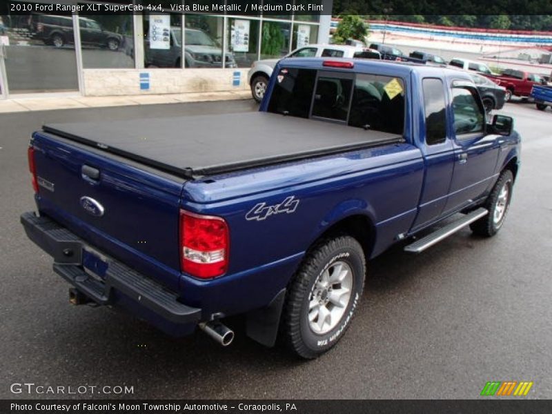 Vista Blue Metallic / Medium Dark Flint 2010 Ford Ranger XLT SuperCab 4x4