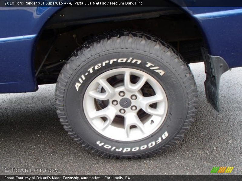 Vista Blue Metallic / Medium Dark Flint 2010 Ford Ranger XLT SuperCab 4x4