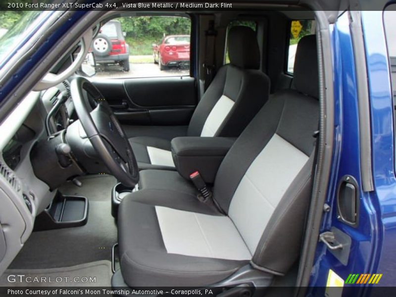 Vista Blue Metallic / Medium Dark Flint 2010 Ford Ranger XLT SuperCab 4x4