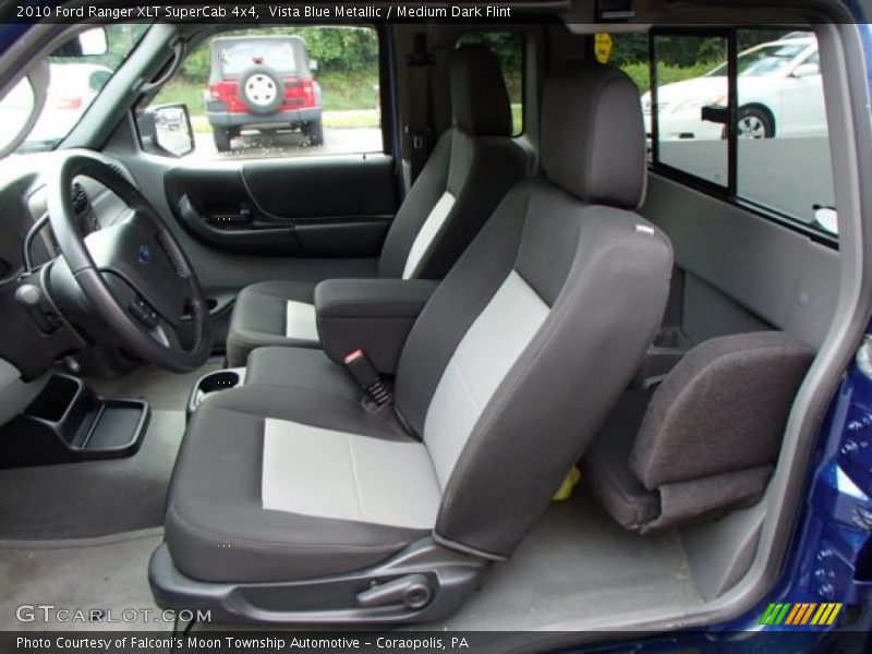 Vista Blue Metallic / Medium Dark Flint 2010 Ford Ranger XLT SuperCab 4x4