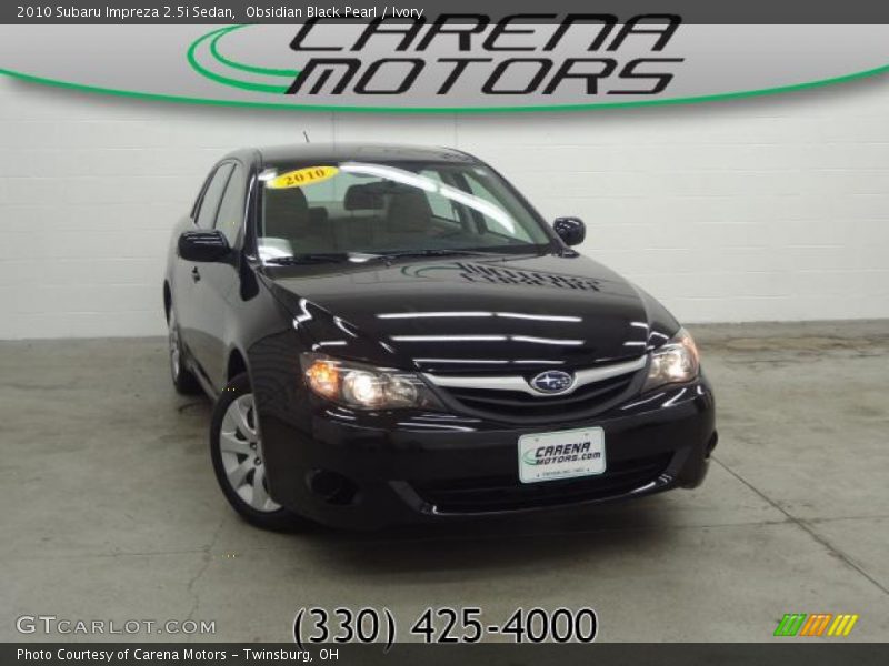 Obsidian Black Pearl / Ivory 2010 Subaru Impreza 2.5i Sedan
