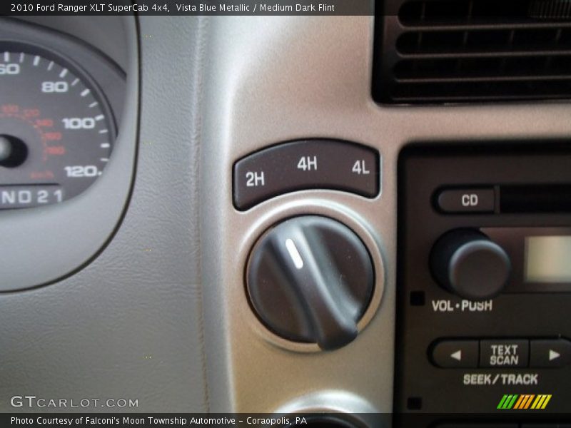 Vista Blue Metallic / Medium Dark Flint 2010 Ford Ranger XLT SuperCab 4x4
