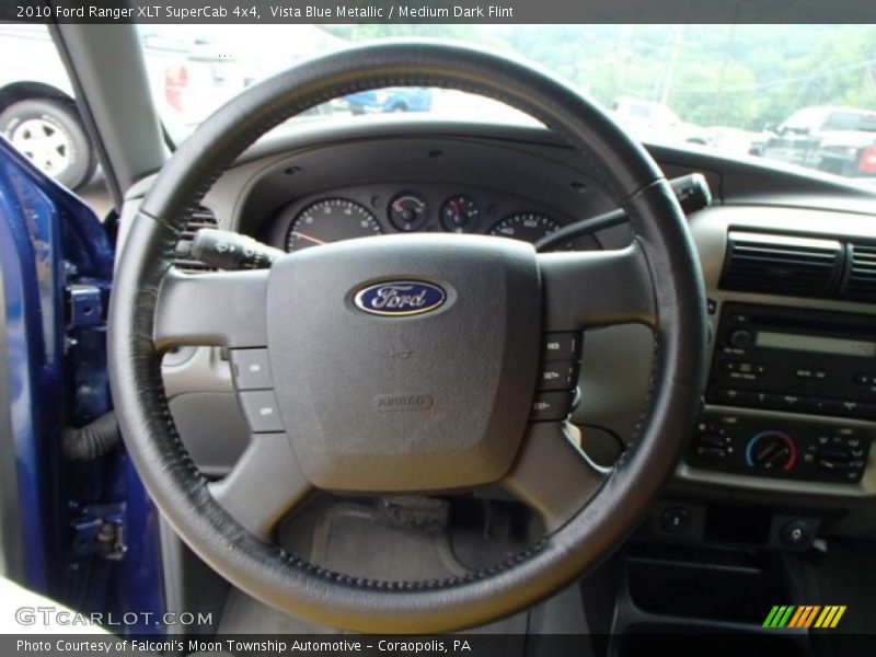 Vista Blue Metallic / Medium Dark Flint 2010 Ford Ranger XLT SuperCab 4x4