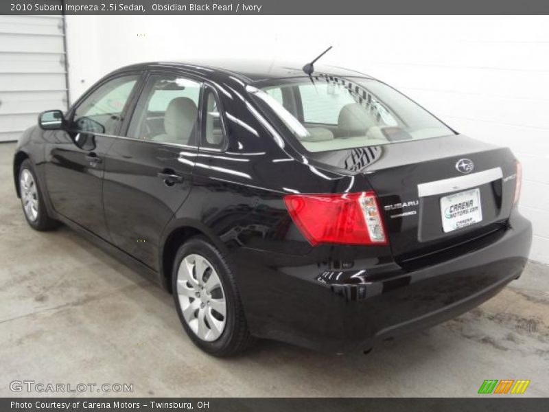 Obsidian Black Pearl / Ivory 2010 Subaru Impreza 2.5i Sedan