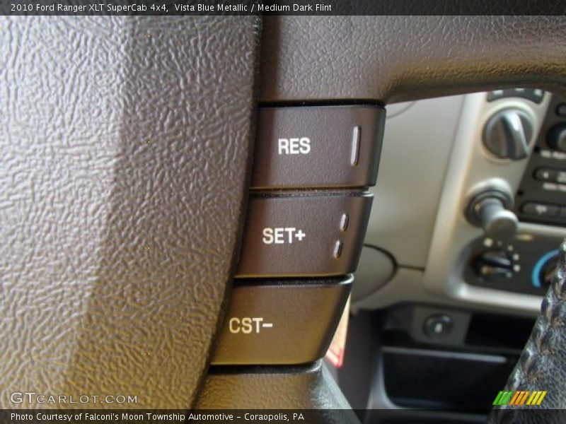 Vista Blue Metallic / Medium Dark Flint 2010 Ford Ranger XLT SuperCab 4x4