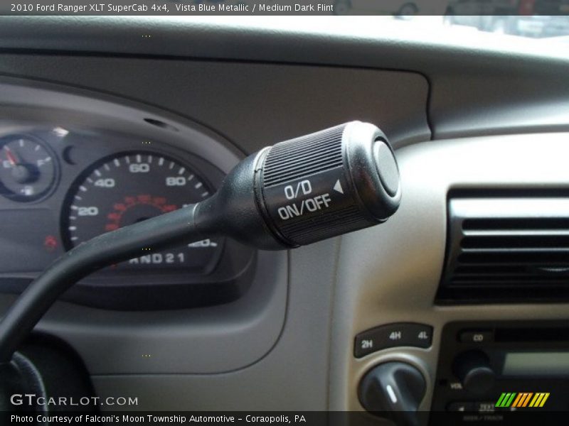 Vista Blue Metallic / Medium Dark Flint 2010 Ford Ranger XLT SuperCab 4x4