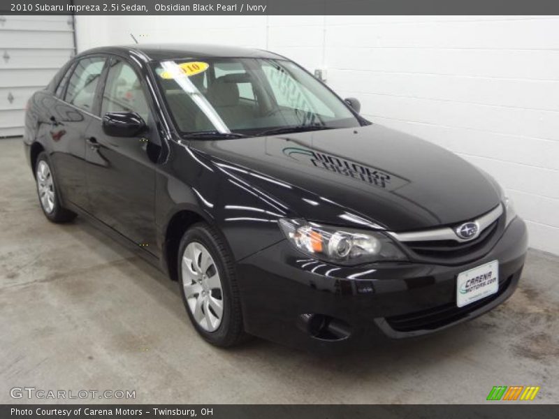 Obsidian Black Pearl / Ivory 2010 Subaru Impreza 2.5i Sedan