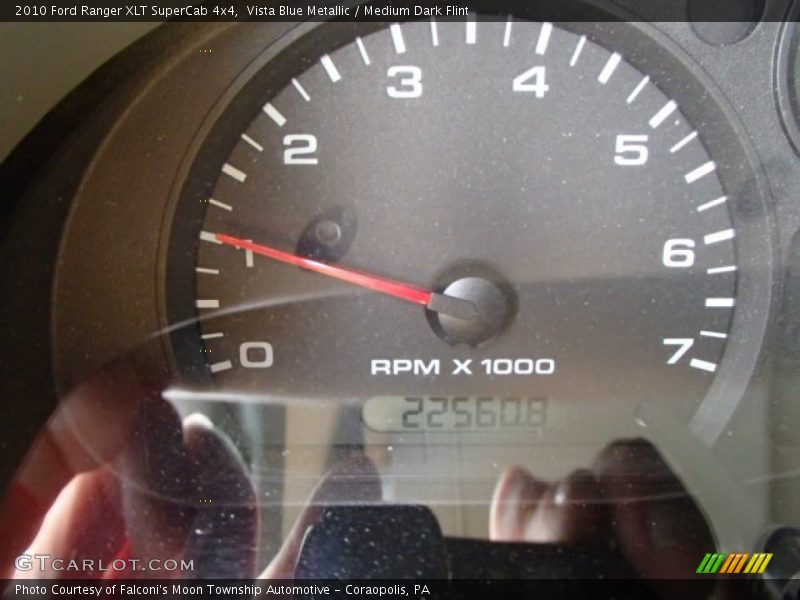 Vista Blue Metallic / Medium Dark Flint 2010 Ford Ranger XLT SuperCab 4x4