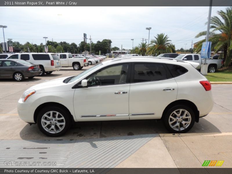 Pearl White / Gray 2011 Nissan Rogue SV