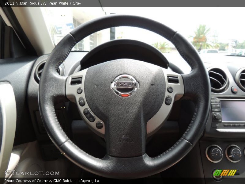 Pearl White / Gray 2011 Nissan Rogue SV