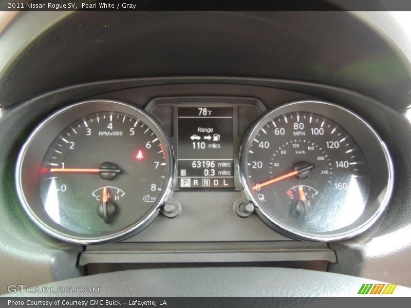 Pearl White / Gray 2011 Nissan Rogue SV