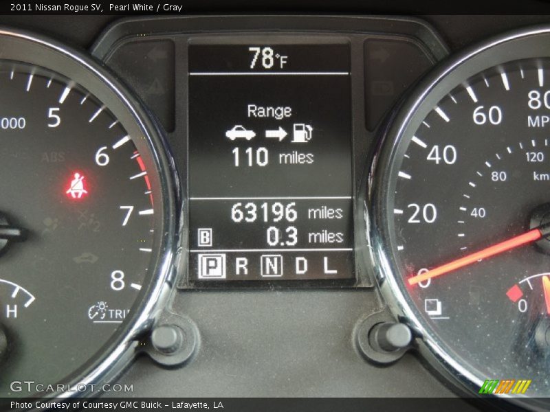Pearl White / Gray 2011 Nissan Rogue SV