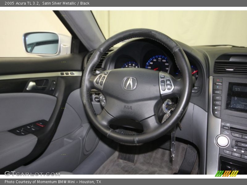 Satin Silver Metallic / Black 2005 Acura TL 3.2