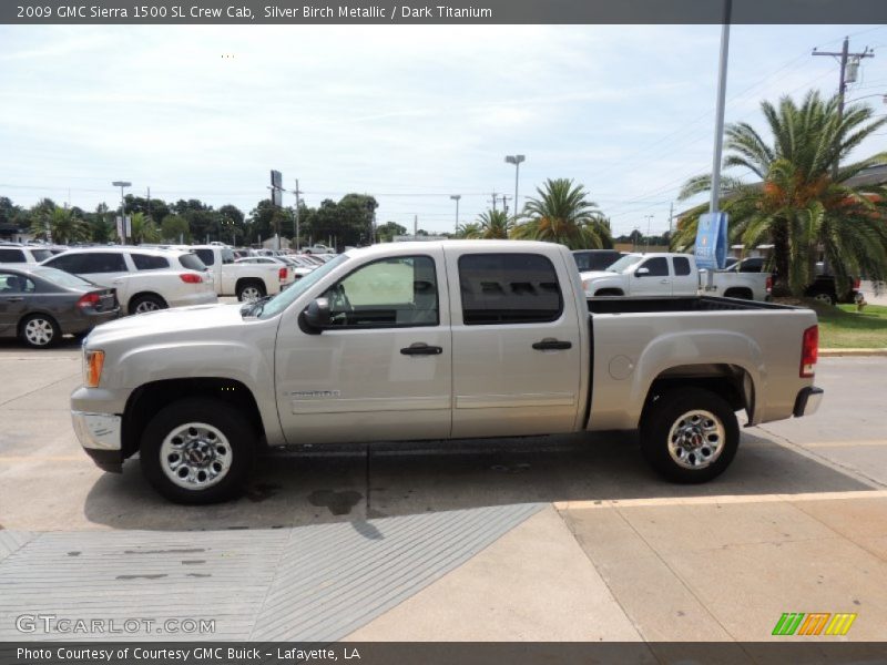 Silver Birch Metallic / Dark Titanium 2009 GMC Sierra 1500 SL Crew Cab