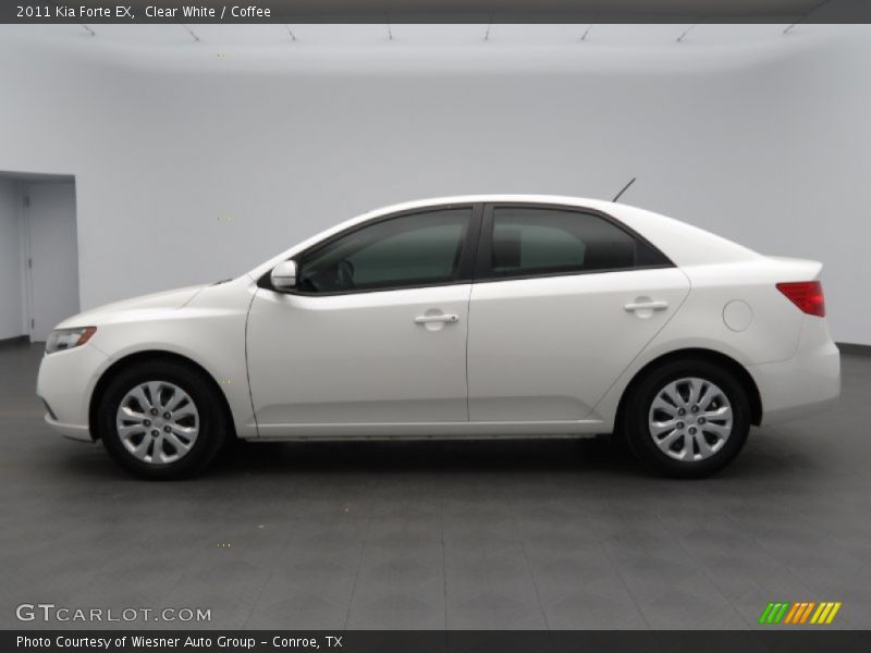 Clear White / Coffee 2011 Kia Forte EX